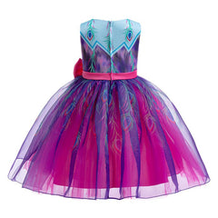 Iwájú Tola Martins Kids Girls Purple Mesh Dress Cosplay Costume Outfits Halloween Carnival Suit