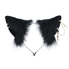JK Lolita Simulated Animal Ear Black Headwear Hairband Halloween Costume Accessories Props