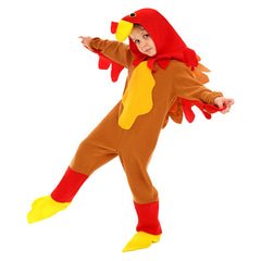 Kids 2024 Thanksgiving Day Turkey Animal Cosplay Outfits Halloween Party Suit