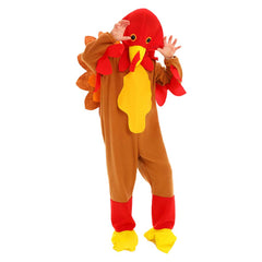 Kids 2024 Thanksgiving Day Turkey Animal Cosplay Outfits Halloween Party Suit