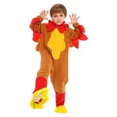 Kids 2024 Thanksgiving Day Turkey Animal Cosplay Outfits Halloween Party Suit