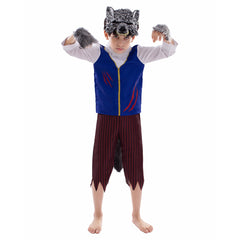 Kids Boys Girls Werewolf Cosplay Costume Outfits Halloween Carnival Suit With Mask