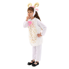 Kids Children Cute Sheep Cosplay Cloak With Headgear Costume Outfits Halloween Carnival Suit