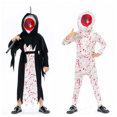 Kids Children Devil's Eye Death Cosplay Outfits Set Halloween Party Suit