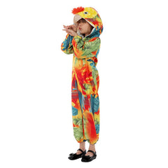 Kids Children Parrot Cosplay Sleepwear Outfits Halloween Carnival Suit