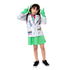 Kids Children Scientists Cosplay Magic Uniform Costume Outfits Halloween Carnival Suit