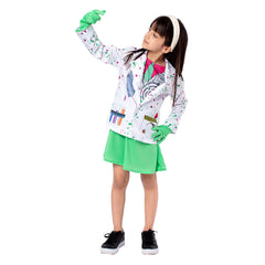 Kids Children Scientists Cosplay Magic Uniform Costume Outfits Halloween Carnival Suit