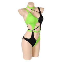 Kim Possible Shego Women Green Sexy Swimsuit Cosplay Costume Outfits Halloween Carnival Suit