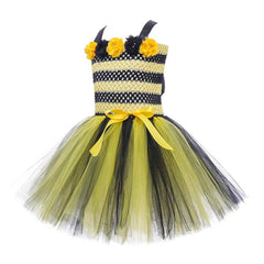 Little Bee Tutu Fairies Dress 4-Piece Set Cosplay Outfits Halloween Party Suit