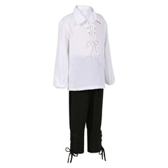 Medieval Pirate Cosplay Kids Boys Shirt Lace-Up Pants Outfits Halloween Carnival Suit