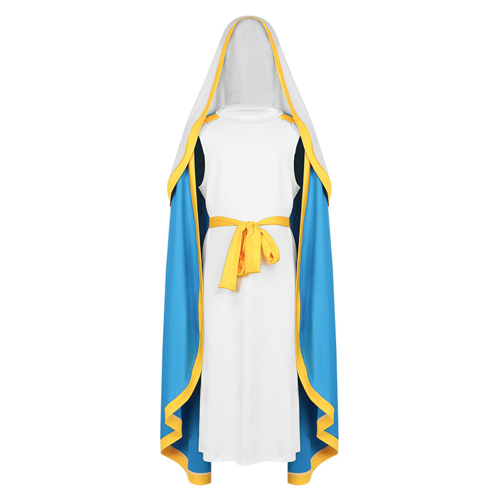 Medieval Renaissance Madonna The Virgin Mary Kids Children Cosplay Costume Outfits Halloween Carnival Suit