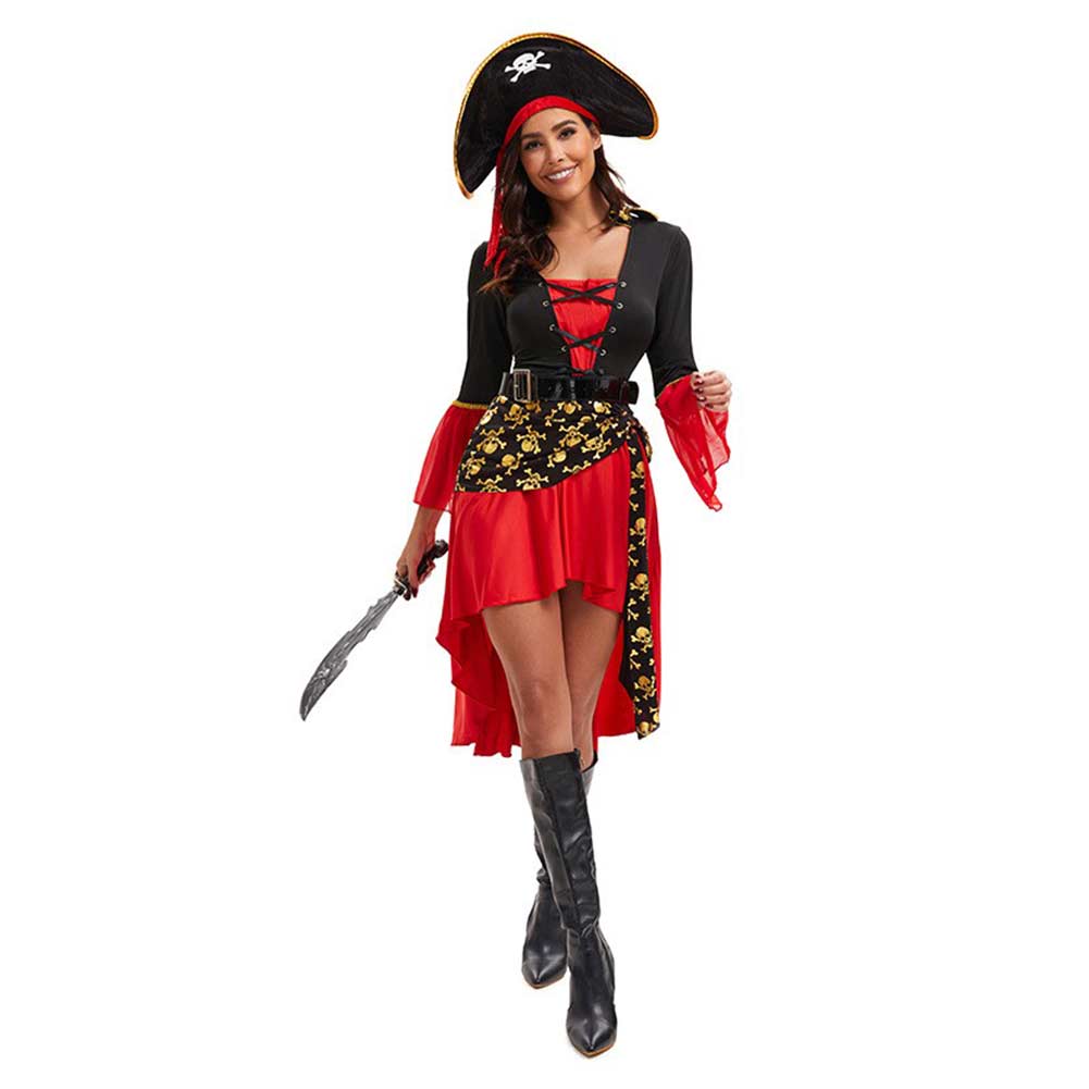 Medieval Retro Women Pirate Cosplay Outfits Halloween Party Suit – INSWEAR