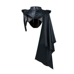 Medieval Stand UP Collar Tied Shawl With Hat Halloween Party Suit