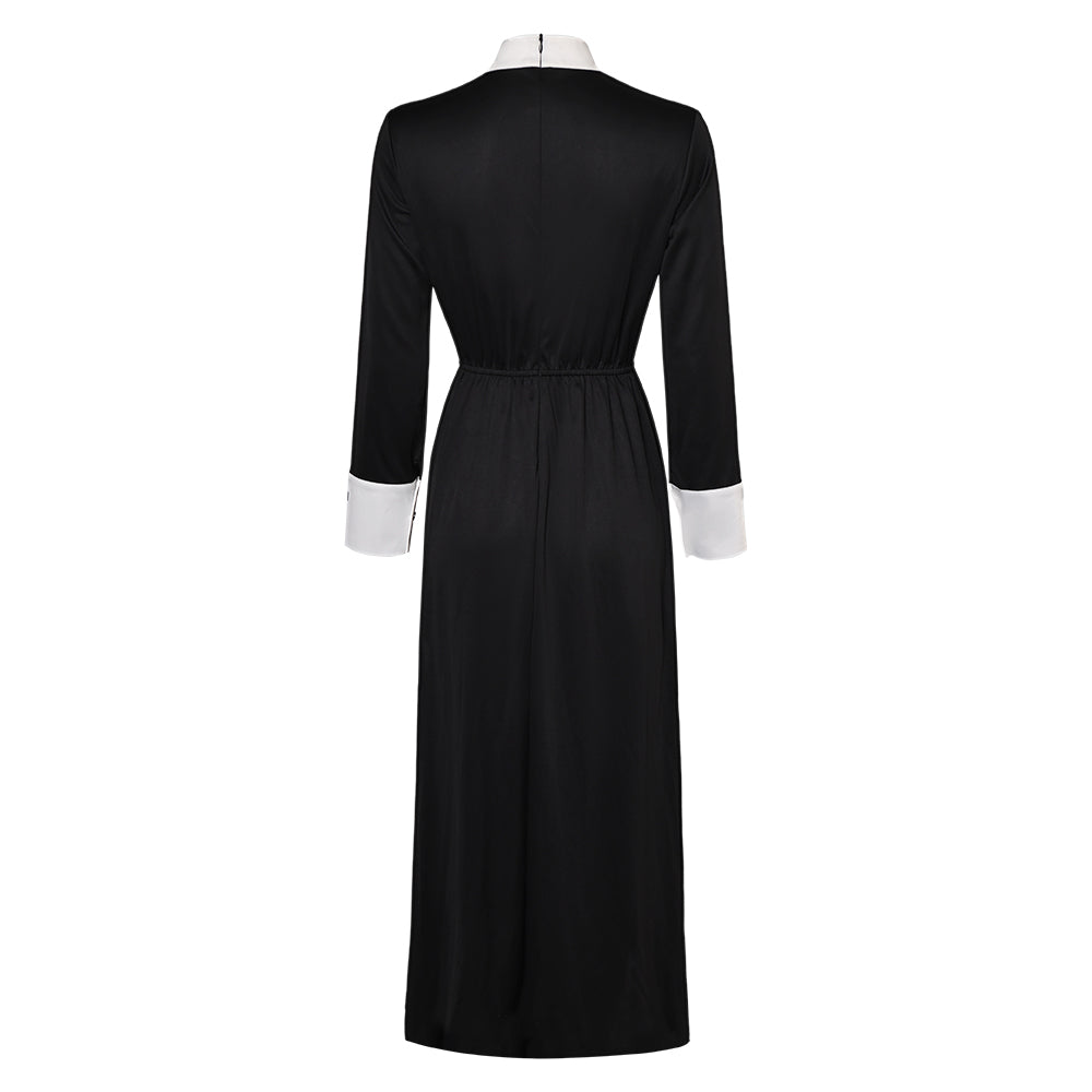 Medieval Women Nun Cosplay Robe 4 Pieces Set Halloween Church Suit ...