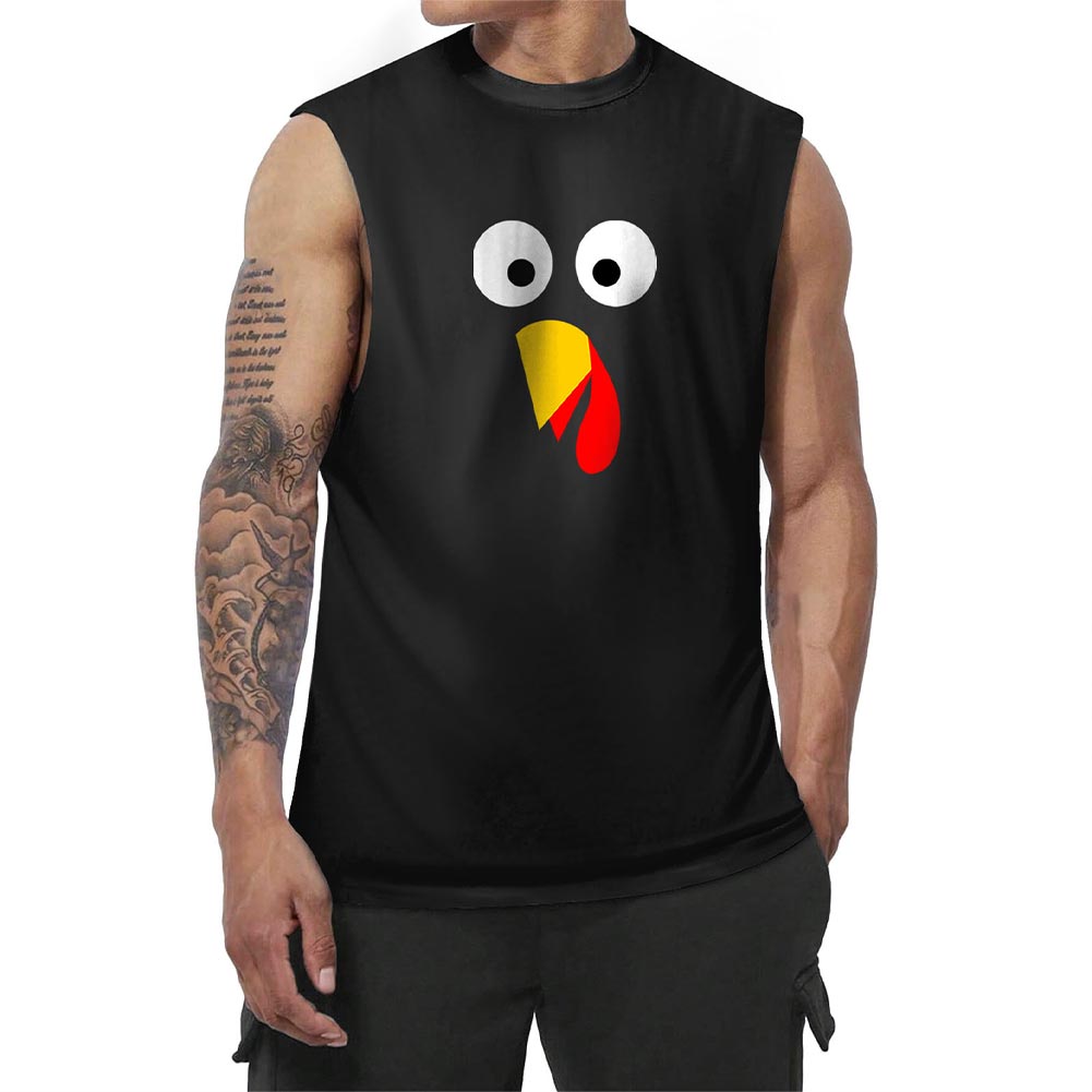 Men's Thanksgiving Day Black Tank T-shirt Cosplay Outfits Halloween Party Suit