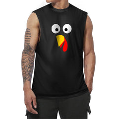 Men's Thanksgiving Day Black Tank T-shirt Cosplay Outfits Halloween Party Suit