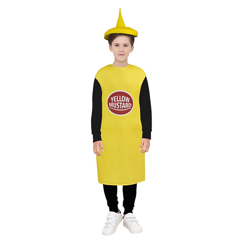 Mustard Sauce Tomato Sauce Cosplay Kids Children Outfits Halloween Party Carnival Suit