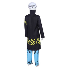 One Piece Trafalgar D. Water Law Kids Children Black Cosplay Costume Outfits Halloween Carnival Suit