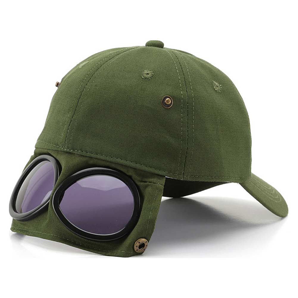 Pilot Handmade INS Green Peaked Cap Hat Halloween Carnival Cosplay Costume Accessories