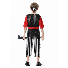 Pirate Top Pants For Kids Boys 5 Piece Set Cosplay Outfits Halloween Party Suit