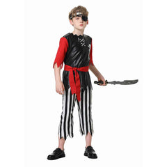 Pirate Top Pants For Kids Boys 5 Piece Set Cosplay Outfits Halloween Party Suit