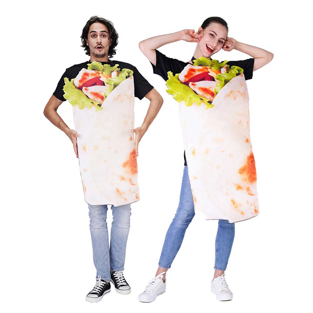 Pizza Rolls Cosplay Couple Costume Outfits Halloween Party Carnival Suit