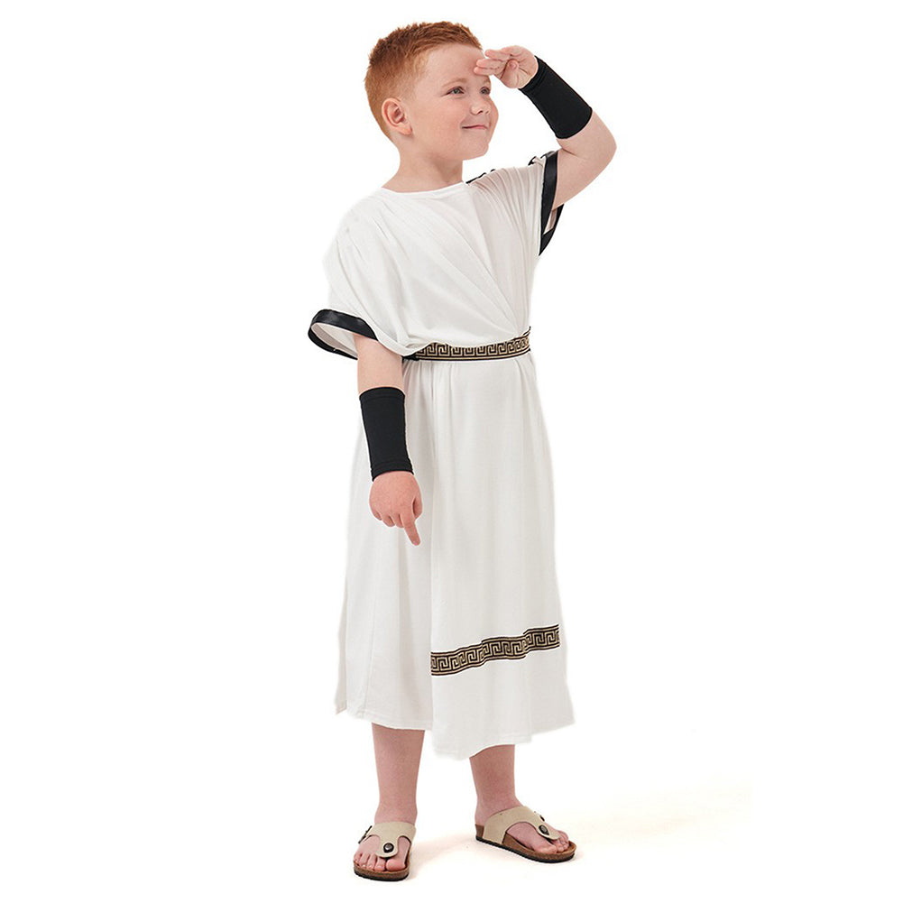 Renaissance Retro Greek Roman Kids Boys Warriors Cosplay Robe Costume ...