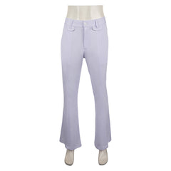 Retro 70s White Bell-bottoms Men Flared Pants Cosplay Outfits Halloween Carnival Suit