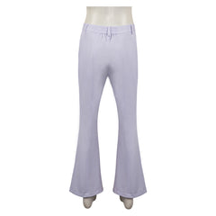 Retro 70s White Bell-bottoms Men Flared Pants Cosplay Outfits Halloween Carnival Suit