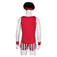 Retro 80s Richard Simmons Sportswear 6 Piece Set Cosplay Workout Outfits Halloween Party Suit