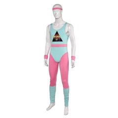 Retro 80s Workout Costumes 4 Piece Set For Men Cosplay Outfits Halloween Party Suit