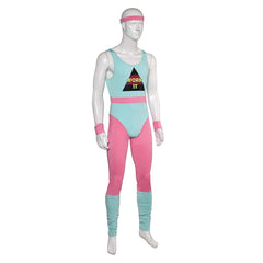 Retro 80s Workout Costumes 4 Piece Set For Men Cosplay Outfits Halloween Party Suit