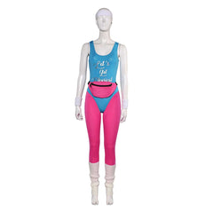 Retro 80s Workout Costumes 7 Piece Set For Women Cosplay Outfits Halloween Party Suit