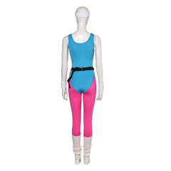 Retro 80s Workout Costumes 7 Piece Set For Women Cosplay Outfits Halloween Party Suit