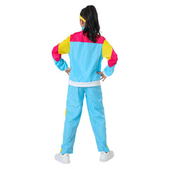 Retro Disco Kids Children Rose Pink 3 Piece Set Sportswear Cosplay Outfits Halloween Party Suit