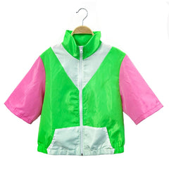 Retro Hip Hop 2 Piece Set Green Short Sleeve Sportswear Tracksuit Cosplay Outfits Halloween Party Suit