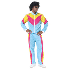 Retro Hip Hop Disco Men's Color Block 2 Piece Set Sportswear Cosplay Outfits Halloween Party Suit