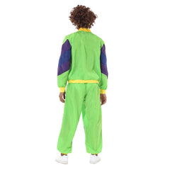 Retro Hip Hop Disco Men's Green Jacket Pants Headband Sprotwear Outfits Cosplay Halloween Carnival Suit