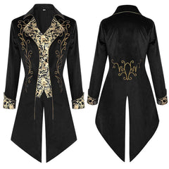 Retro Medieval Gothic Victorian Coat Cosplay Costume Outfits Halloween Carnival Suit