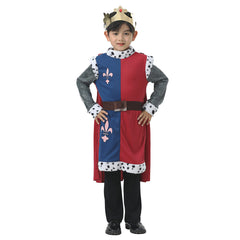 Retro Medieval King Kids Boys Cosplay Costume Outfits Halloween Carnival Suit