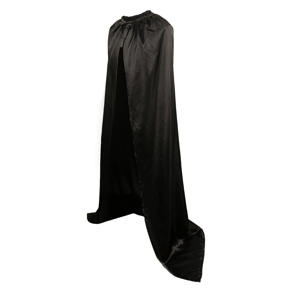 Retro Medieval Renaissance Black Satin Cape Cosplay Outfits Halloween ...
