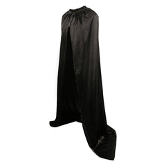 Retro Medieval Renaissance Black Satin Cape Cosplay Outfits Halloween Party Suit