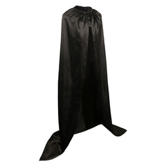 Retro Medieval Renaissance Black Satin Cape Cosplay Outfits Halloween Party Suit