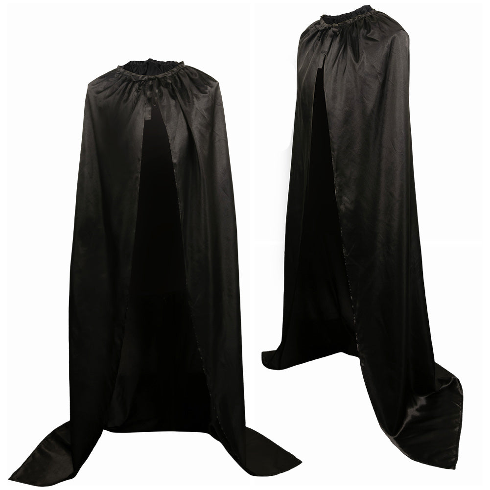 Retro Medieval Renaissance Black Satin Cape Cosplay Outfits Halloween ...
