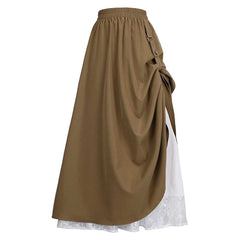 Retro Medieval Renaissance Victorian Lace Lining Women's Skirt Cosplay Outfits Halloween Party Suit