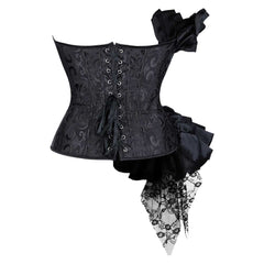 Retro Medieval Satin Lace Corset Court Shapewear Cosplay Outfits Halloween Party Suit