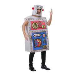 Robot Cosplay Costume Outfits With Headgear For Adult Halloween Carnival Suit