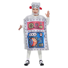 Robot Kids Children Printed Cloak Performance Clothing Cosplay Costume Outfits Halloween Carnival Suit