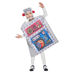 Robot Kids Children Printed Cloak Performance Clothing Cosplay Costume Outfits Halloween Carnival Suit