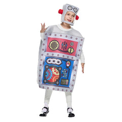 Robot Kids Children Printed Cloak Performance Clothing Cosplay Costume Outfits Halloween Carnival Suit